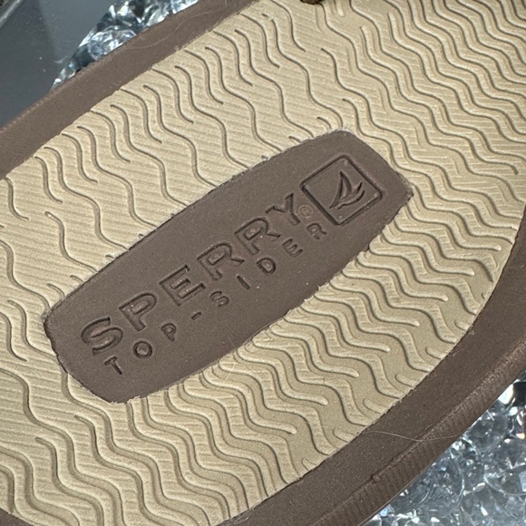 Sperry outer banks leather thongs Flip-Flops NEW M9 W10.5 - Picture 3 of 11